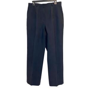 LAUREN RALPH LAUREN Black Fully‎ Lined Straight Leg Trousers w/Pockets Size 12